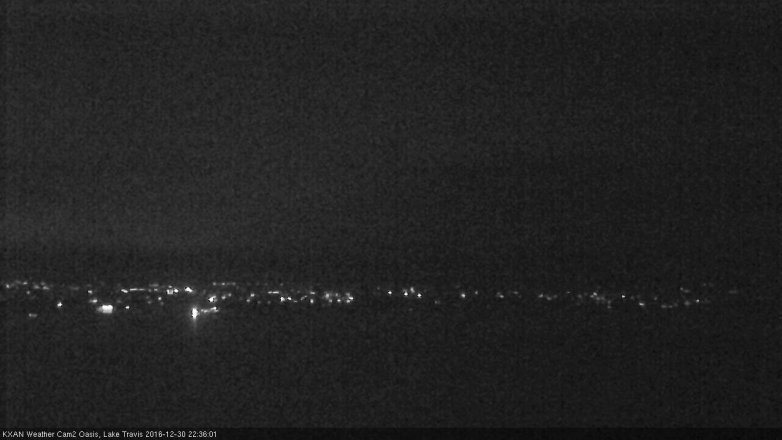 Lake Travis webcam, December 30, 2016 10:00 PM CT