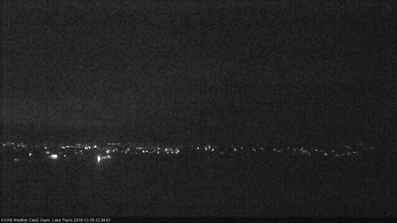 Lake Travis webcam, December 30, 2016 10:05 PM CT