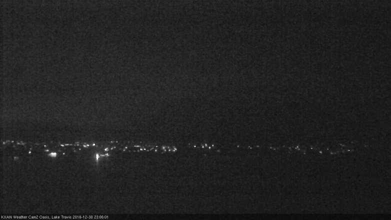 Lake Travis webcam, December 30, 2016 10:30 PM CT
