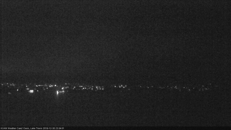 Lake Travis webcam, December 30, 2016 10:45 PM CT