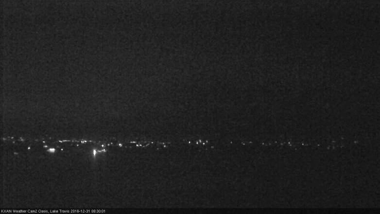 Lake Travis webcam, December 30, 2016 11:45 PM CT