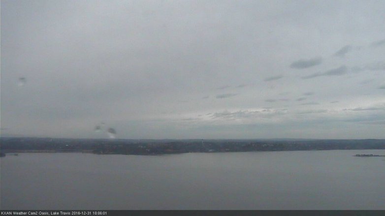 Lake Travis webcam, December 31, 2016 9:30 AM CT