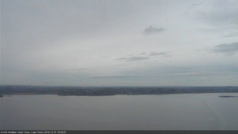 Lake Travis webcam, December 31, 2016 9:45 AM CT