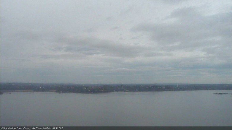 Lake Travis webcam, December 31, 2016 10:10 AM CT