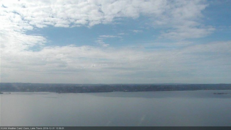 Lake Travis webcam, December 31, 2016 12:55 PM CT