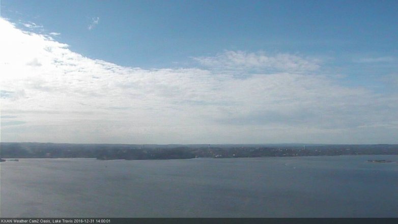 Lake Travis webcam, December 31, 2016 1:20 PM CT