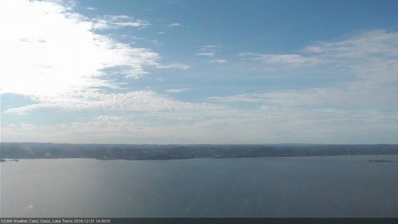 Lake Travis webcam, December 31, 2016 2:00 PM CT