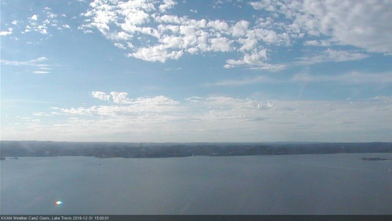 Lake Travis webcam, December 31, 2016 2:05 PM CT
