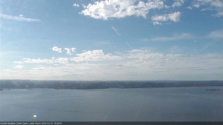 Lake Travis webcam, December 31, 2016 2:25 PM CT