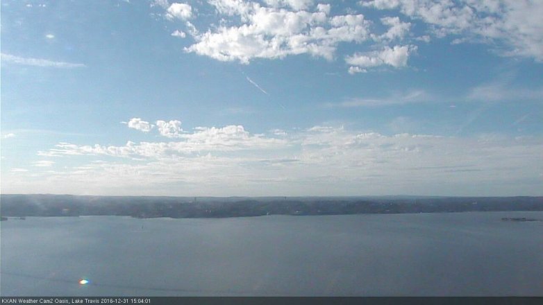 Lake Travis webcam, December 31, 2016 2:35 PM CT