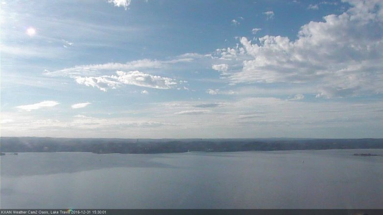 Lake Travis webcam, December 31, 2016 3:00 PM CT