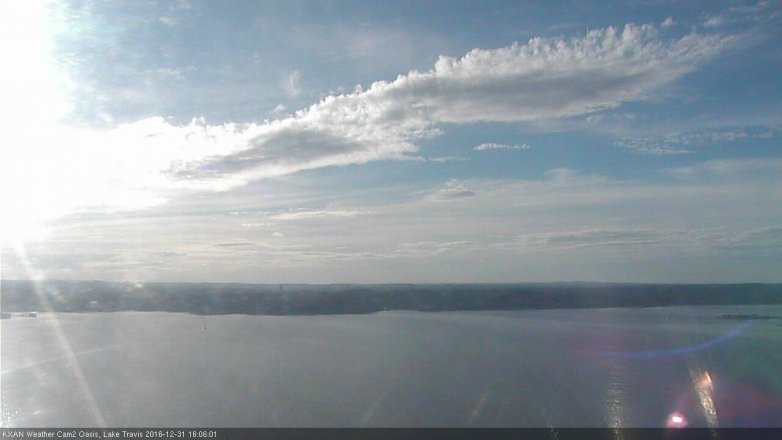 Lake Travis webcam, December 31, 2016 3:30 PM CT