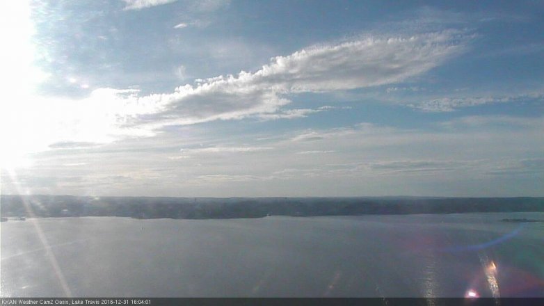 Lake Travis webcam, December 31, 2016 3:35 PM CT