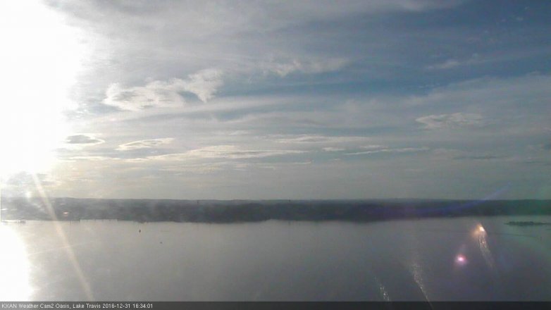 Lake Travis webcam, December 31, 2016 3:45 PM CT