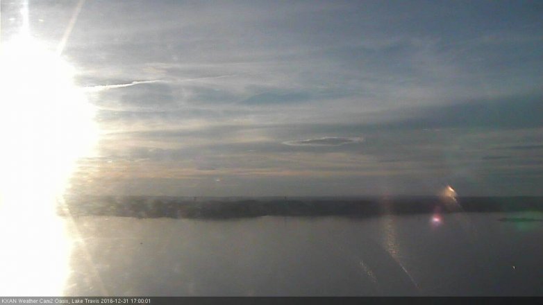 Lake Travis webcam, December 31, 2016 4:25 PM CT