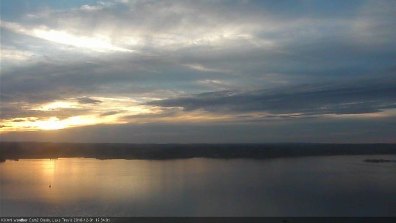 Lake Travis webcam, December 31, 2016 5:00 PM CT