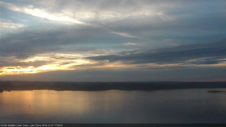 Lake Travis webcam, December 31, 2016 5:05 PM CT