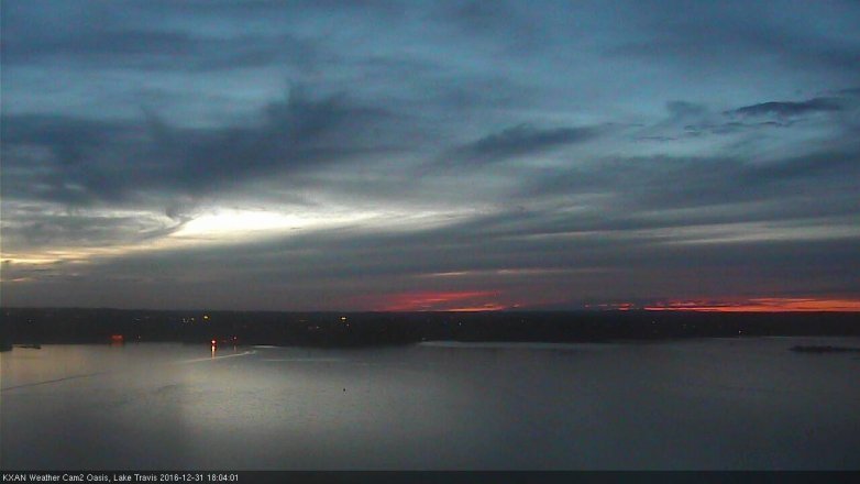 Lake Travis webcam, December 31, 2016 5:20 PM CT