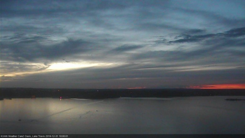 Lake Travis webcam, December 31, 2016 5:25 PM CT