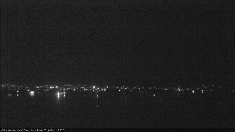 Lake Travis webcam, December 31, 2016 6:35 PM CT