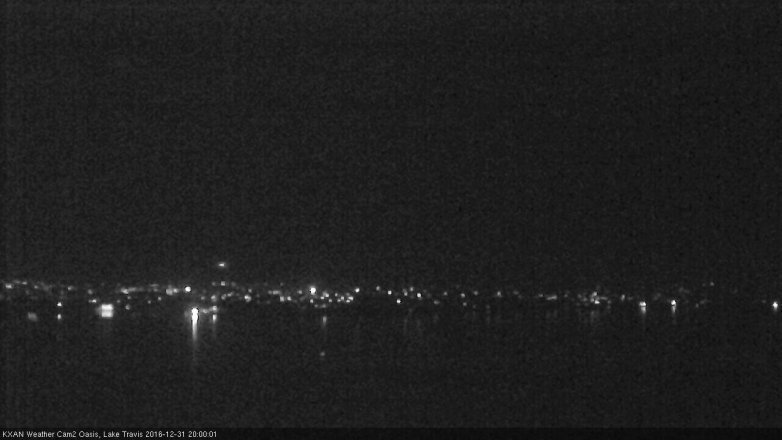 Lake Travis webcam, December 31, 2016 7:15 PM CT