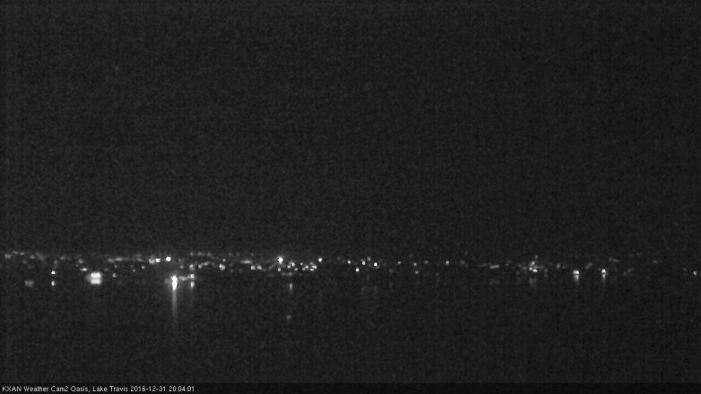 Lake Travis webcam, December 31, 2016 7:30 PM CT
