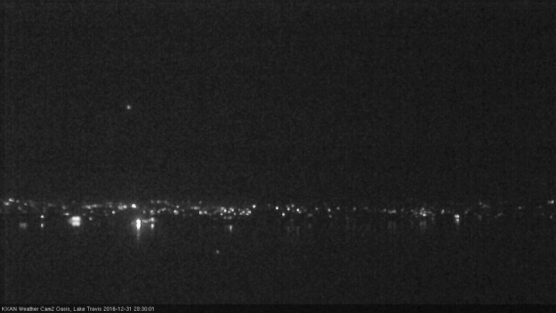 Lake Travis webcam, December 31, 2016 7:35 PM CT