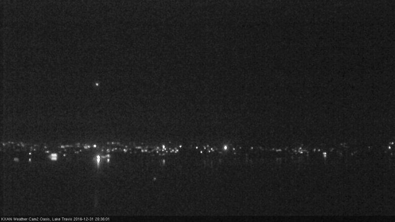 Lake Travis webcam, December 31, 2016 7:55 PM CT