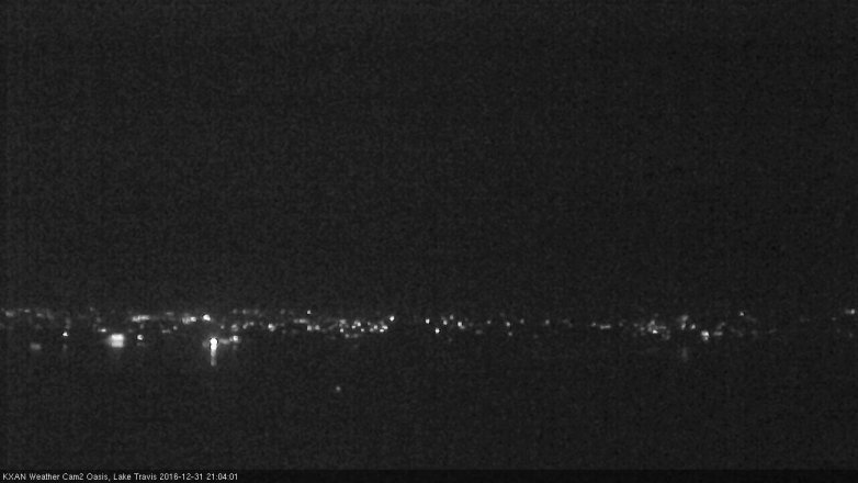 Lake Travis webcam, December 31, 2016 8:35 PM CT