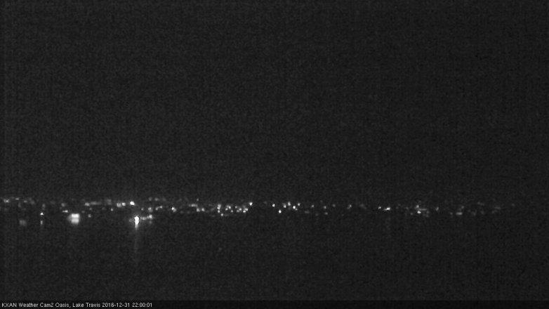 Lake Travis webcam, December 31, 2016 9:20 PM CT