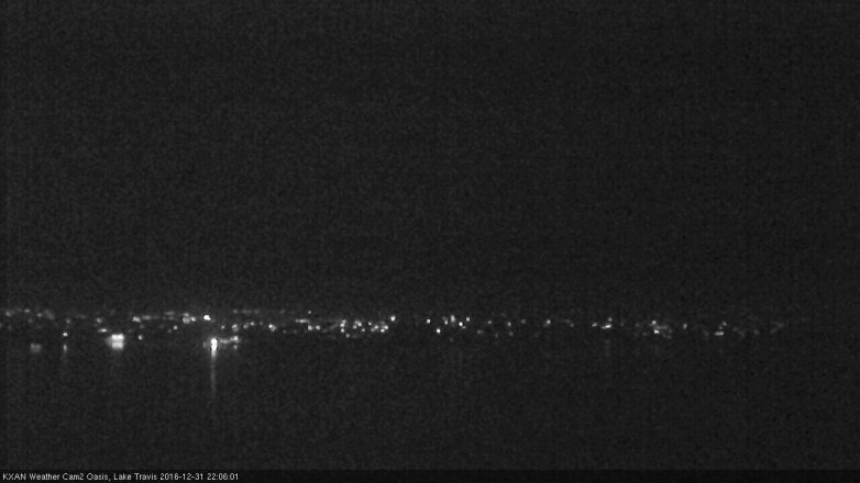 Lake Travis webcam, December 31, 2016 9:25 PM CT