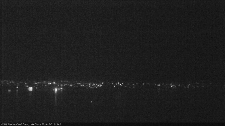 Lake Travis webcam, December 31, 2016 9:30 PM CT
