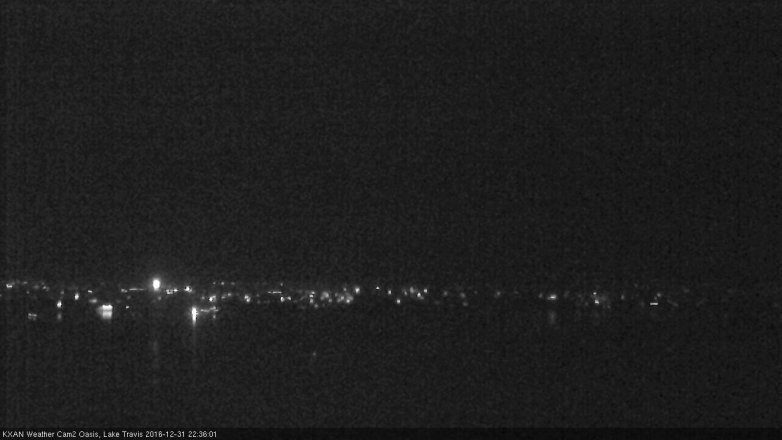 Lake Travis webcam, December 31, 2016 9:55 PM CT
