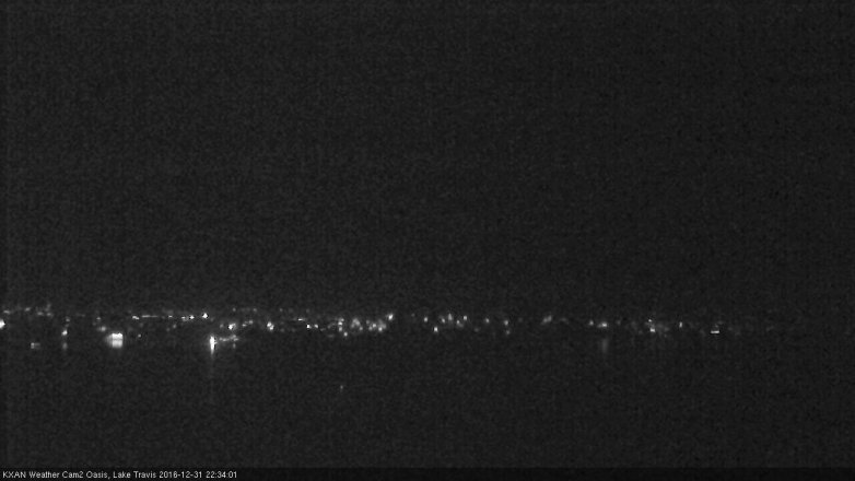 Lake Travis webcam, December 31, 2016 10:05 PM CT
