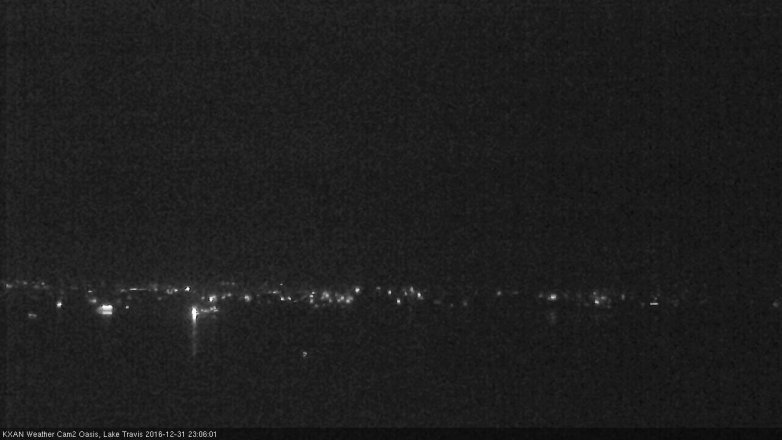 Lake Travis webcam, December 31, 2016 10:35 PM CT