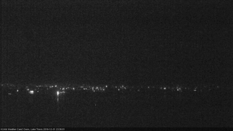 Lake Travis webcam, December 31, 2016 11:00 PM CT