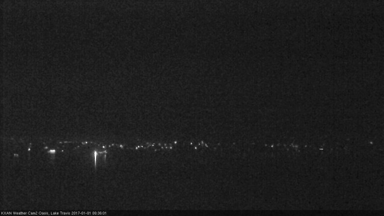 Lake Travis webcam, December 31, 2016 11:40 PM CT