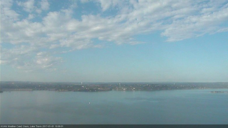 Lake Travis webcam, January 1, 2017 9:10 AM CT