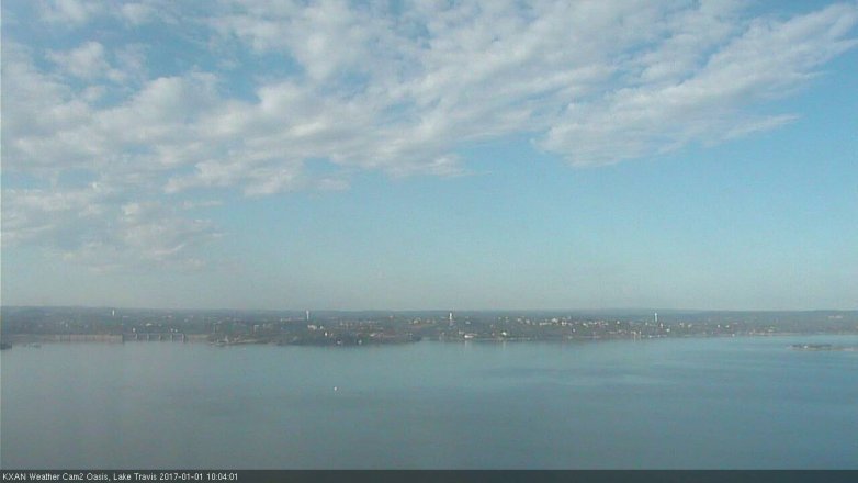 Lake Travis webcam, January 1, 2017 9:20 AM CT