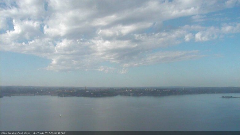 Lake Travis webcam, January 1, 2017 9:45 AM CT