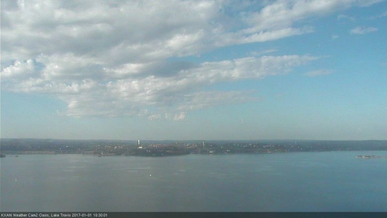 Lake Travis webcam, January 1, 2017 9:50 AM CT