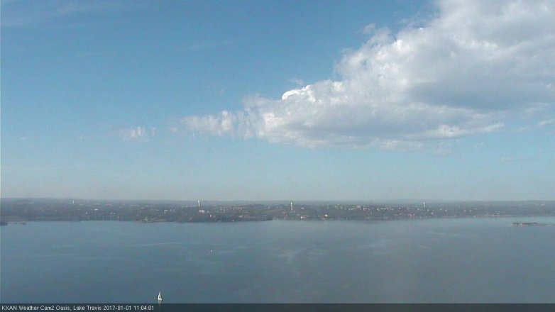 Lake Travis webcam, January 1, 2017 10:10 AM CT