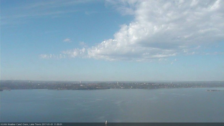 Lake Travis webcam, January 1, 2017 10:20 AM CT