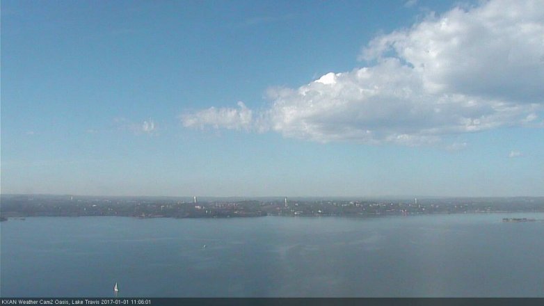Lake Travis webcam, January 1, 2017 10:30 AM CT