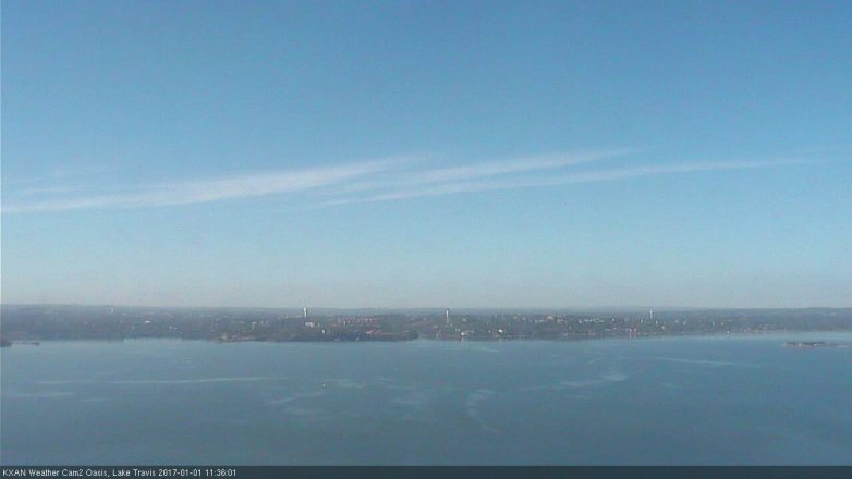 Lake Travis webcam, January 1, 2017 10:50 AM CT