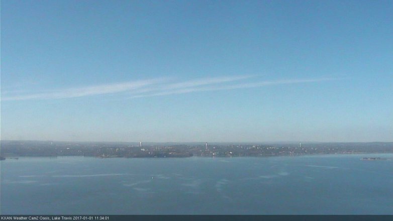 Lake Travis webcam, January 1, 2017 10:55 AM CT