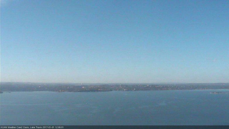 Lake Travis webcam, January 1, 2017 11:10 AM CT