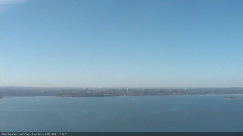 Lake Travis webcam, January 1, 2017 11:25 AM CT