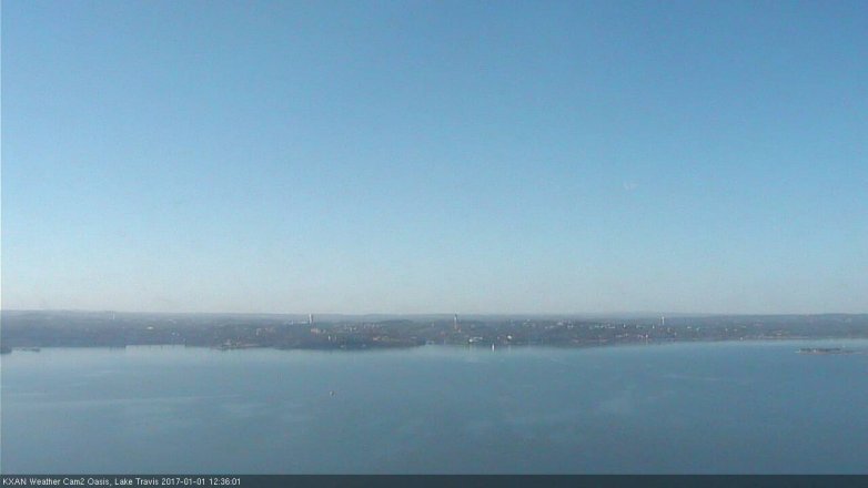 Lake Travis webcam, January 1, 2017 11:50 AM CT