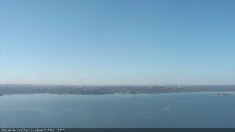Lake Travis webcam, January 1, 2017 11:55 AM CT